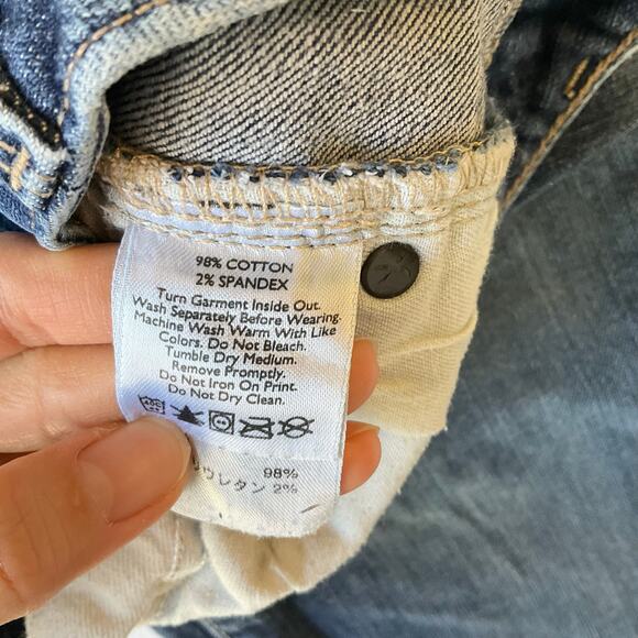 Specially Dyed Women’s Denim waxed Curvy Boot Cut Straight Jeans size 4S, Blue - Picture 10 of 12